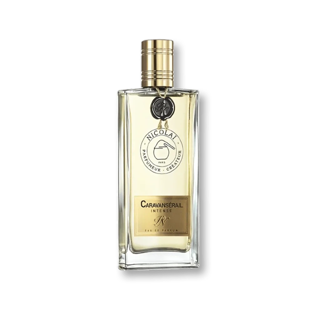Nicolai Parfumeur Createur Caravanserail Intense manufacturer bottle, linked from the supplied product catalogue.