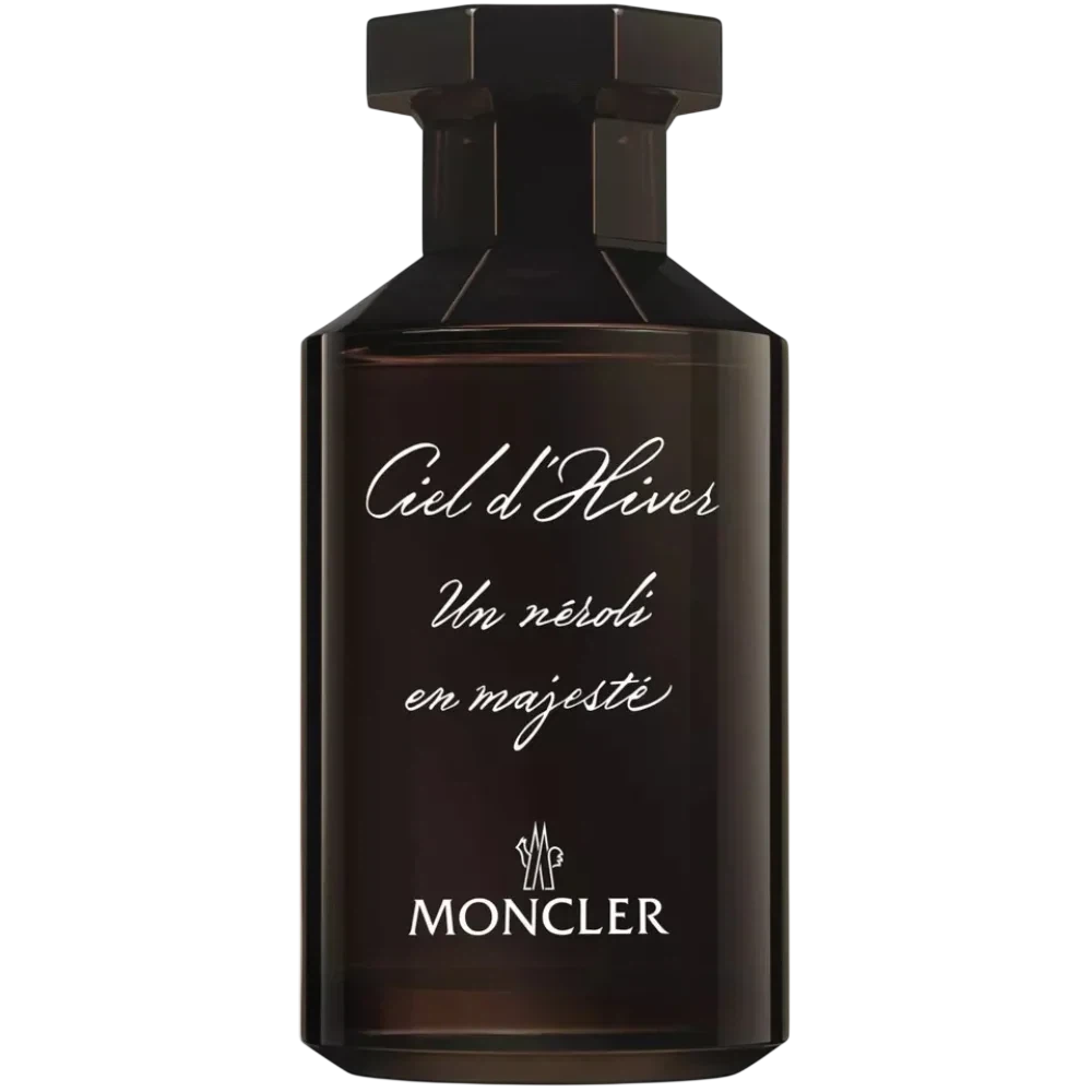 Moncler Ciel d'Hiver Woody manufacturer bottle, linked from the supplied product catalogue.