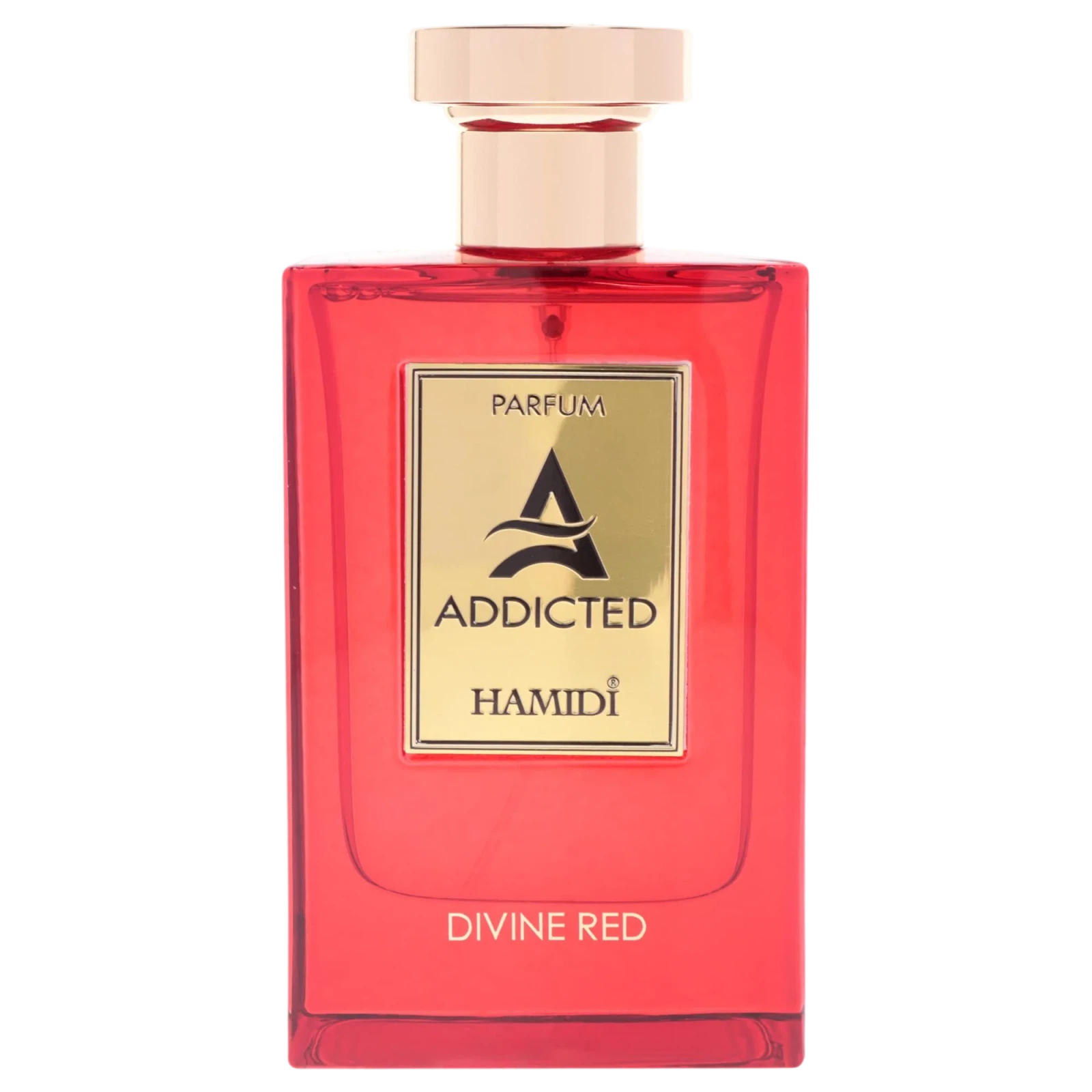 Hamidi Addicted Divine Red Parfum Spray manufacturer bottle, linked from the supplied product catalogue.