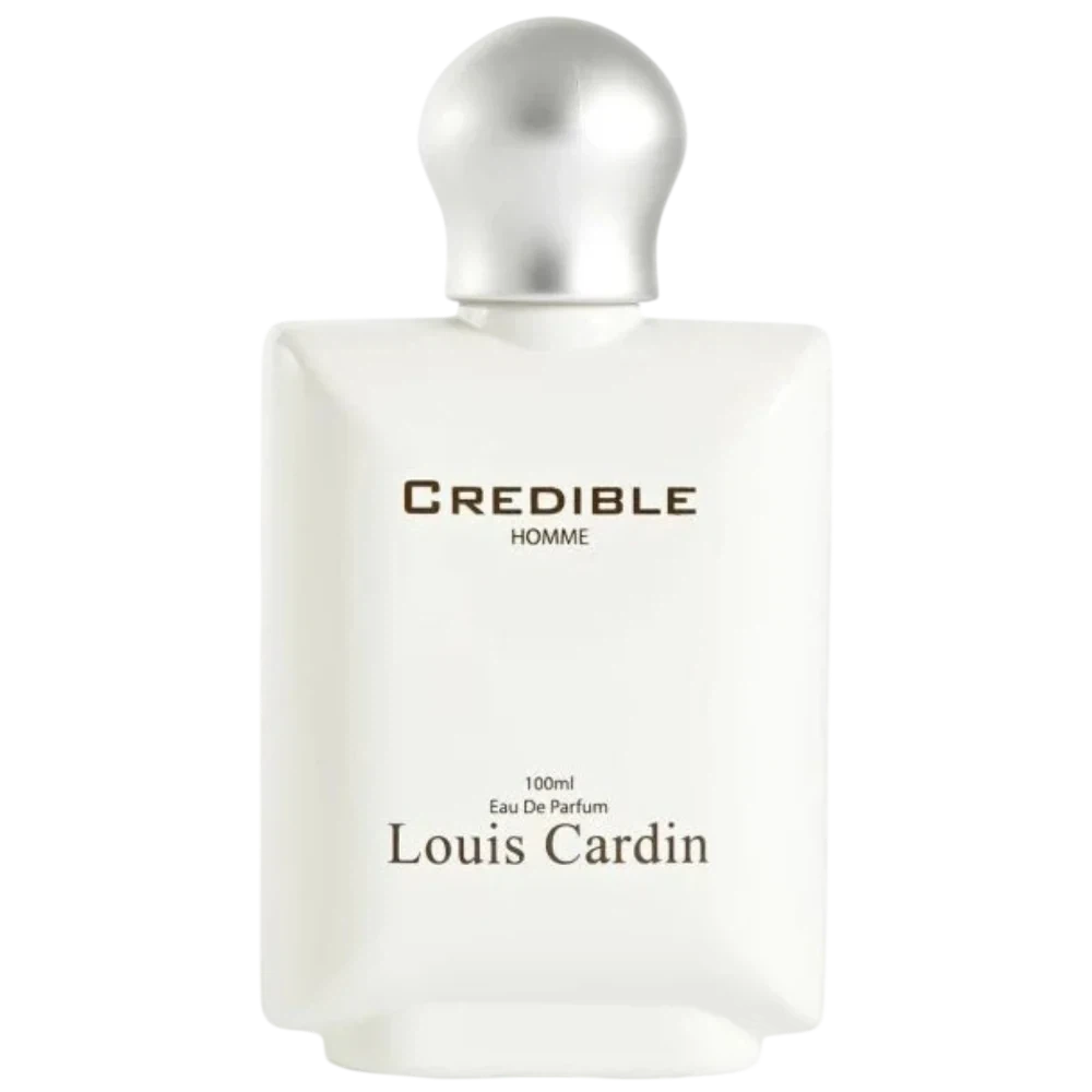 Louis Cardin Credible manufacturer bottle, linked from the supplied product catalogue.