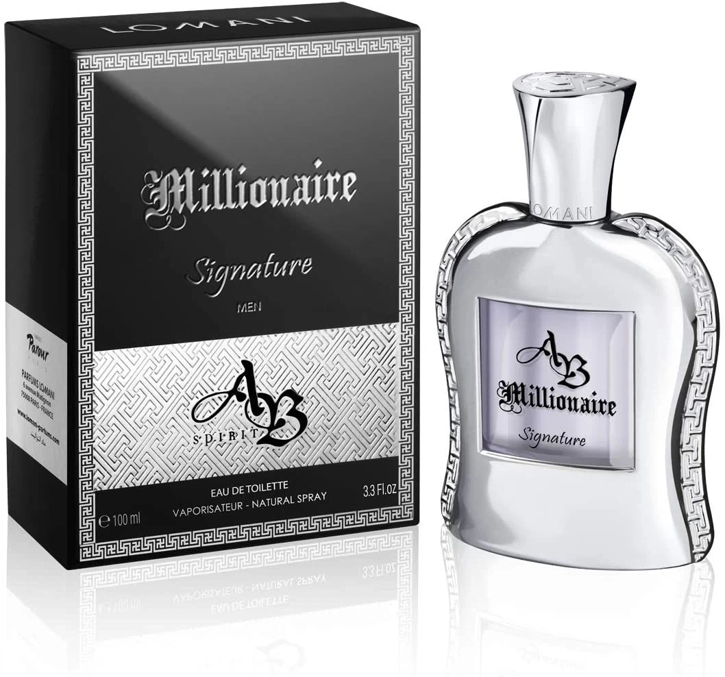 Lomani A.B Spirit Millionaire Signature manufacturer bottle, linked from the supplied product catalogue.