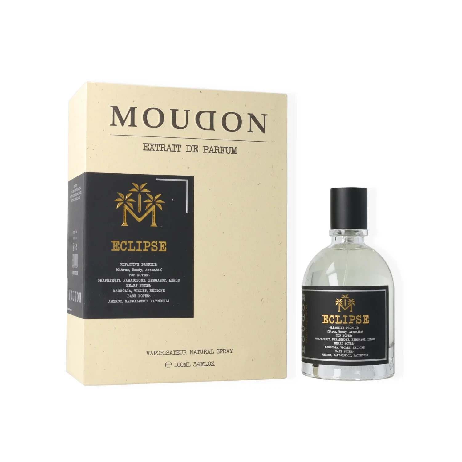 Moudon Eclipse manufacturer bottle, linked from the supplied product catalogue.