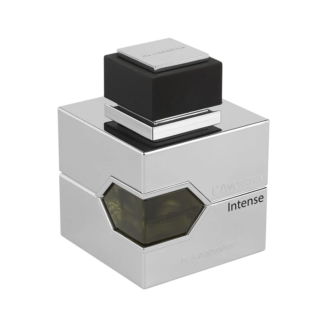 Al Haramain L'Aventure Intense manufacturer bottle, linked from the supplied product catalogue.