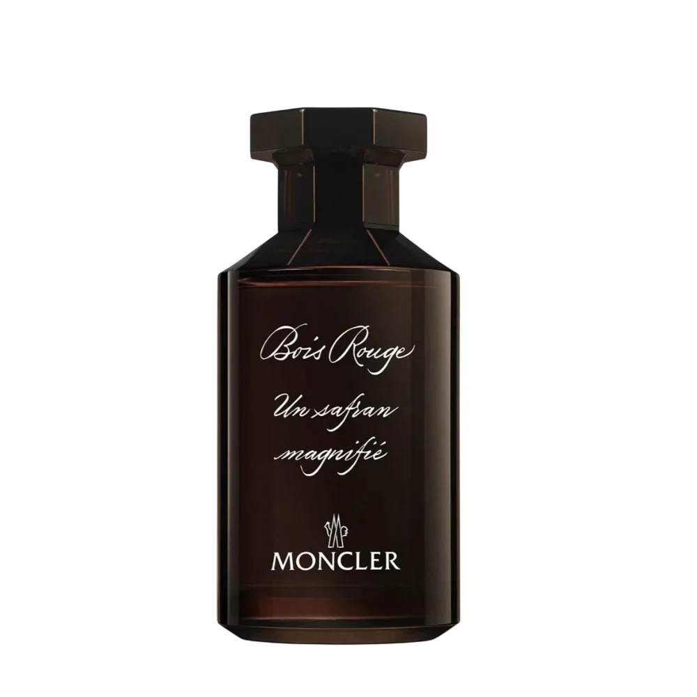 Moncler Bois Rouge Woody Amber manufacturer bottle, linked from the supplied product catalogue.