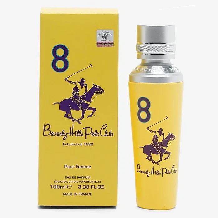 Beverly Hills Polo Club 8 Sport Pour Femme manufacturer bottle, linked from the supplied product catalogue.