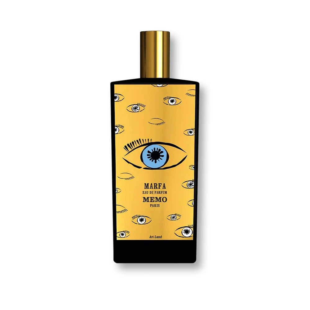 Memo Art Land Marfa manufacturer bottle, linked from the supplied product catalogue.