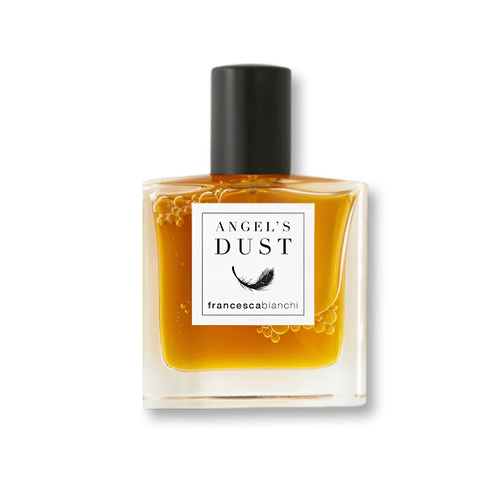 Francesca Bianchi Angel's Dust manufacturer bottle, linked from the supplied product catalogue.