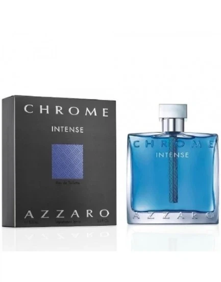 Azzaro CHROME INTENSE manufacturer bottle, linked from the supplied product catalogue.