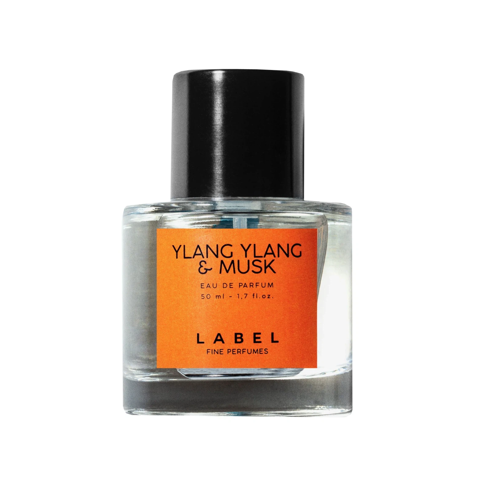 LABEL Label Ylang Ylang & Musk manufacturer bottle, linked from the supplied product catalogue.