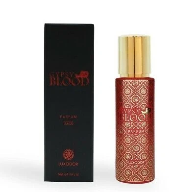luxodor Gypsy Blood Parfum manufacturer bottle, linked from the supplied product catalogue.