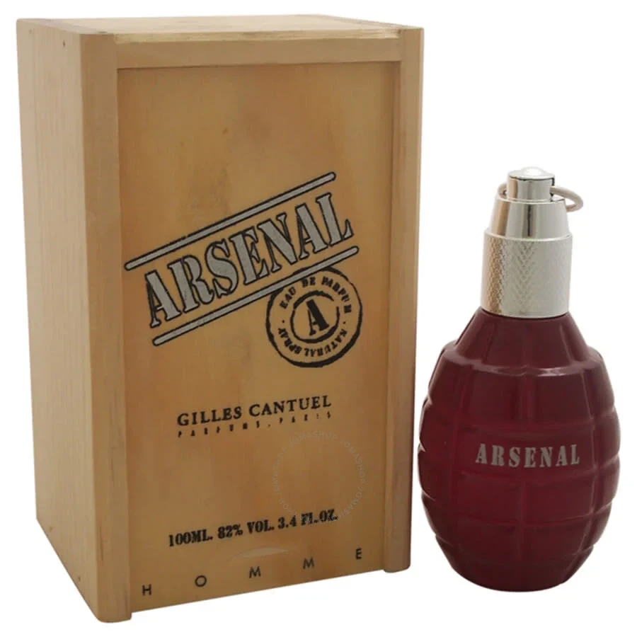 Gilles Cantuel ARSENAL RED HOMME manufacturer bottle, linked from the supplied product catalogue.