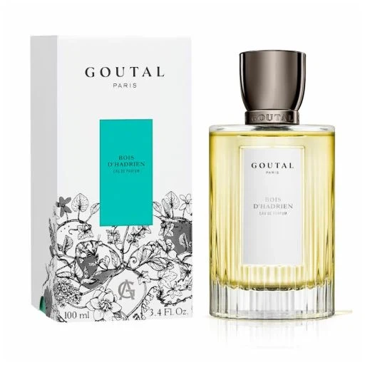Goutal Paris Bois D'Hadrien Eau de Blue manufacturer bottle, linked from the supplied product catalogue.