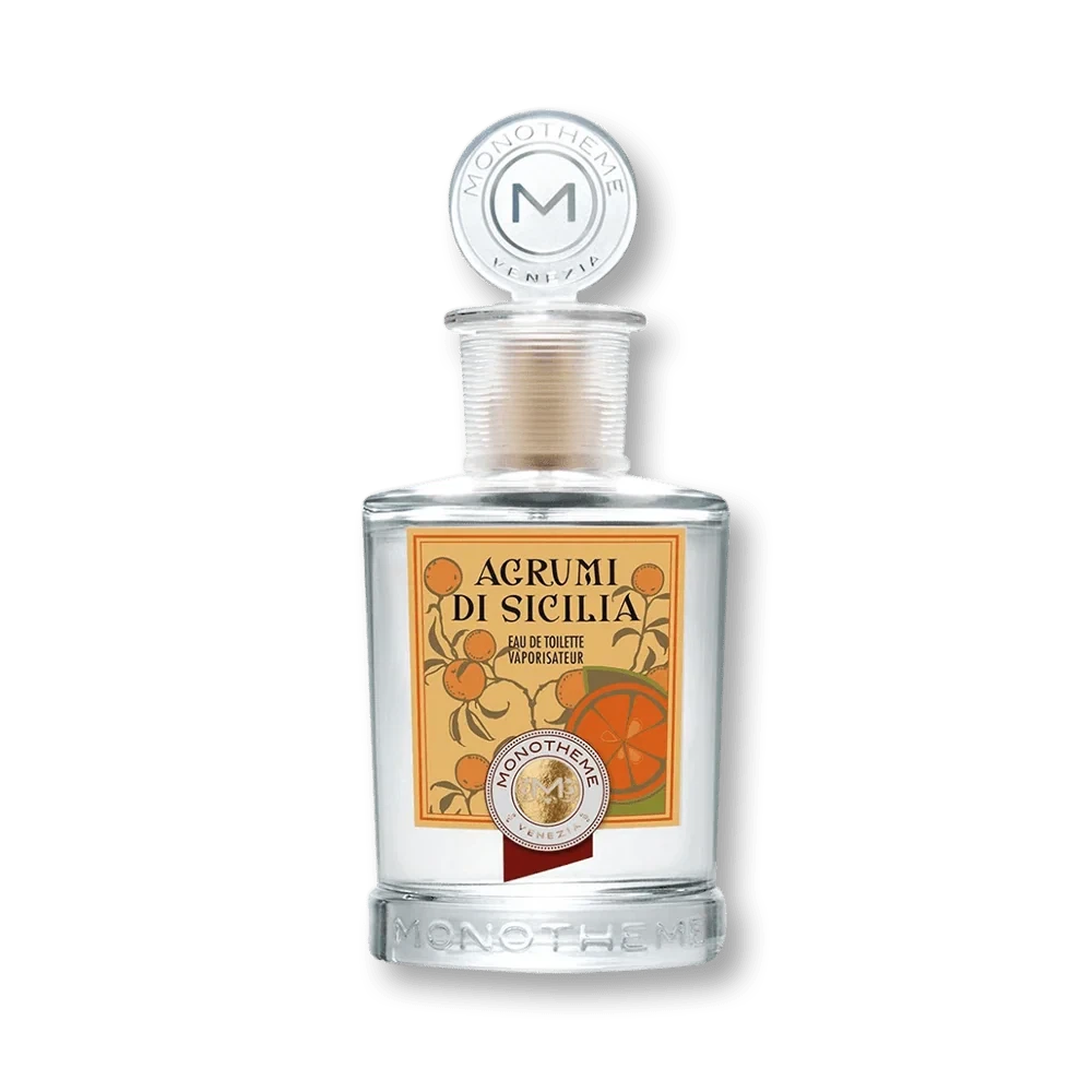 Monotheme Agrumi Di Sicilia manufacturer bottle, linked from the supplied product catalogue.