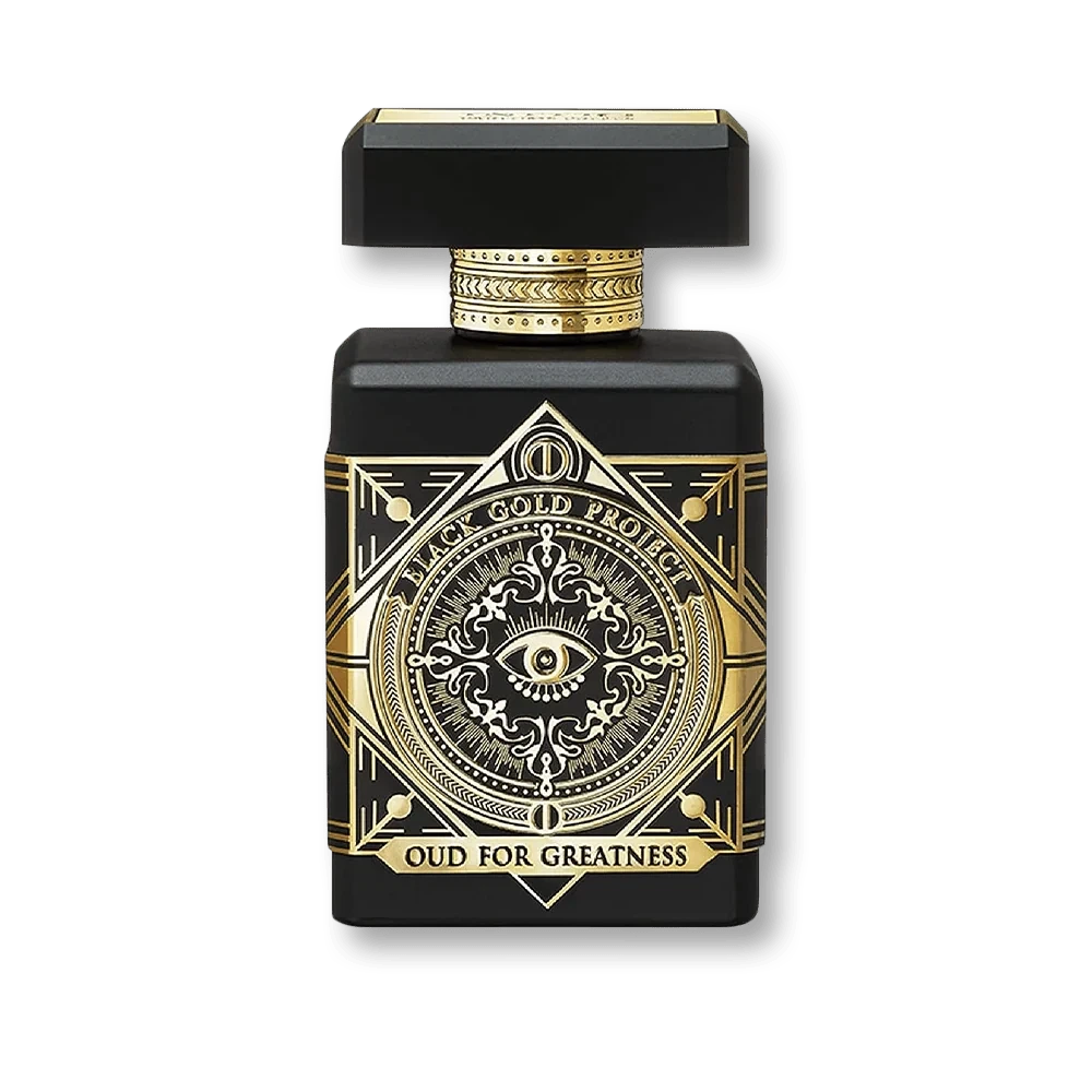 Initio Parfums Black Gold Oud For Greatness manufacturer bottle, linked from the supplied product catalogue.