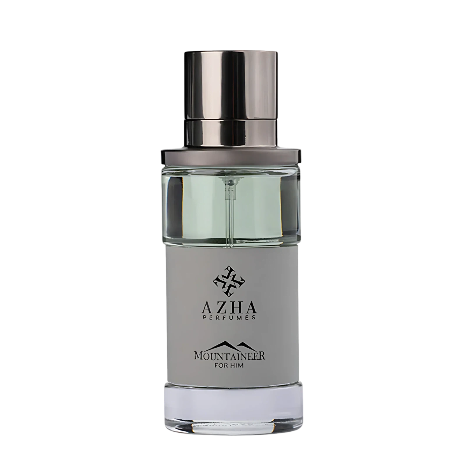 Azha Mountaineer for Him Woody Aromatic manufacturer bottle, linked from the supplied product catalogue.