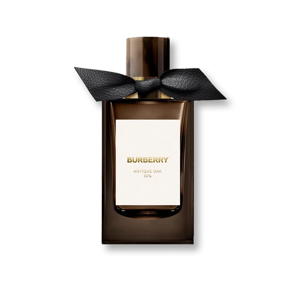 Burberry Bespoke Collection Antique Oak 10% manufacturer bottle, linked from the supplied product catalogue.