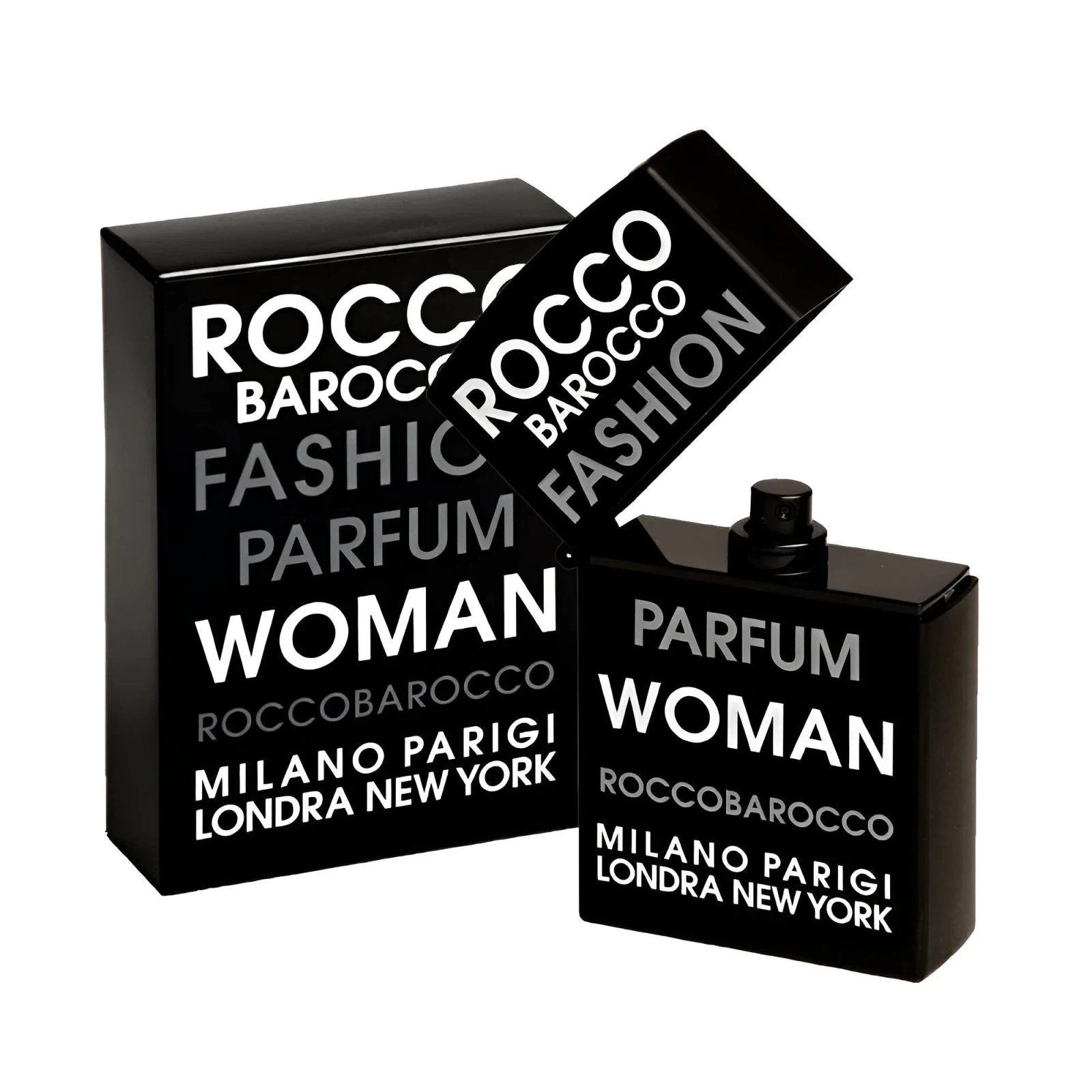 Roccobarocco Fashion Woman manufacturer bottle, linked from the supplied product catalogue.