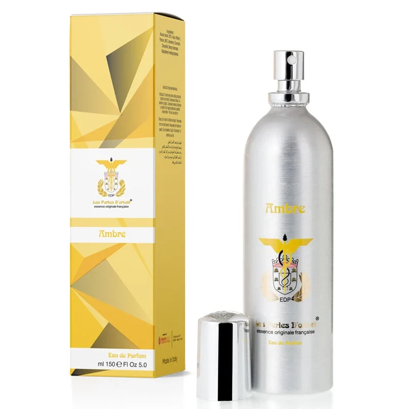 Les Perles D'Orient Ambre manufacturer bottle, linked from the supplied product catalogue.