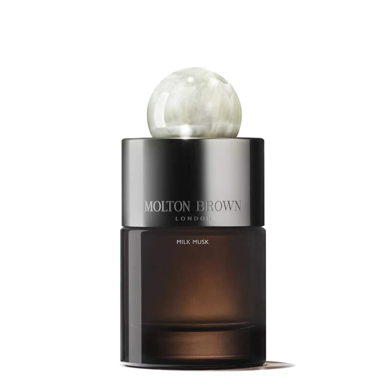 Molton Brown Milk Musk manufacturer bottle, linked from the supplied product catalogue.