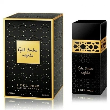 Jesus del Pozo GOLD AMBER NIGHTS manufacturer bottle, linked from the supplied product catalogue.