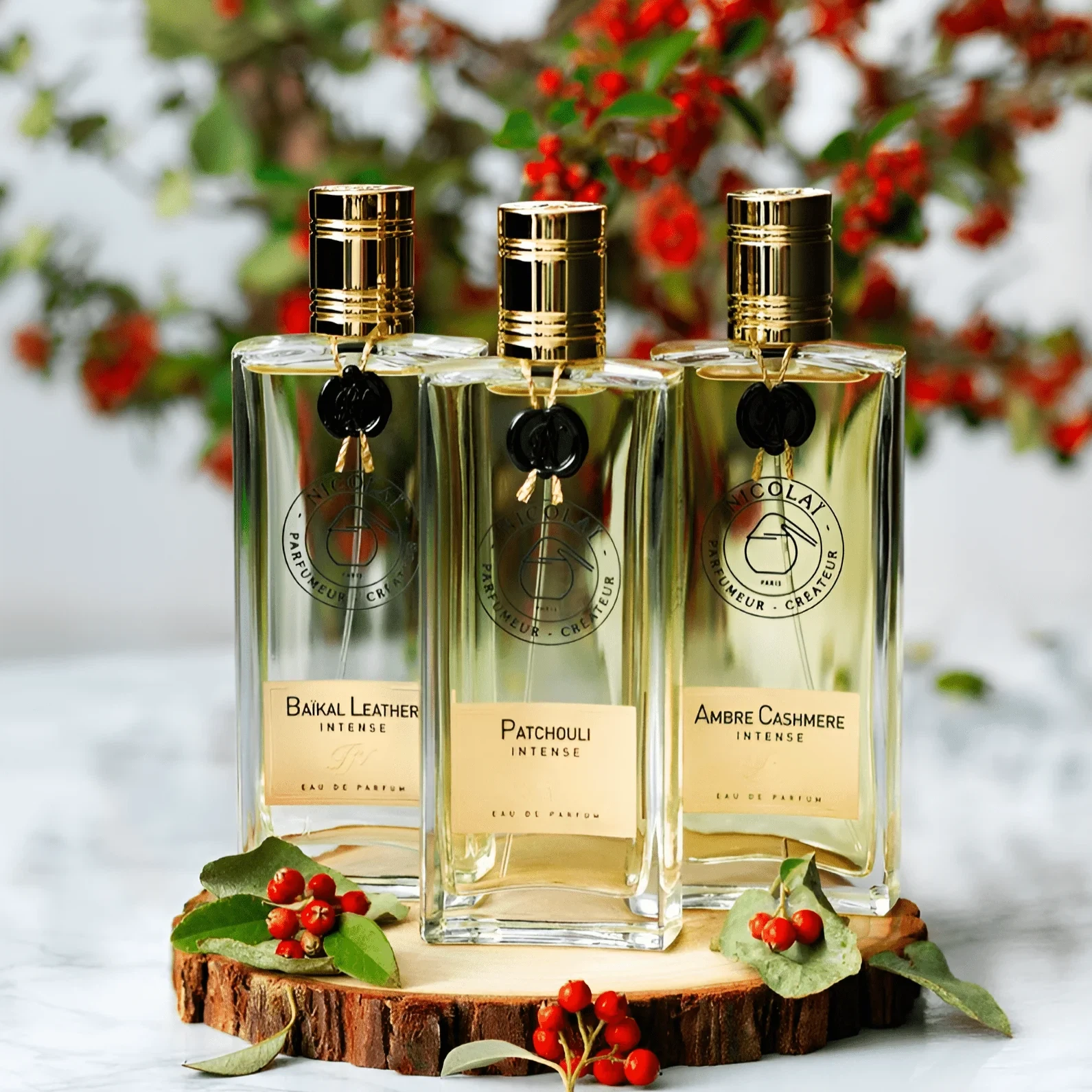 Nicolai Parfumeur Createur Ambre Cashmere Intense manufacturer bottle, linked from the supplied product catalogue.