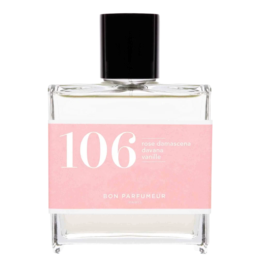 Bon Parfumeur 106 Rose Damascena Davana Vanille manufacturer bottle, linked from the supplied product catalogue.