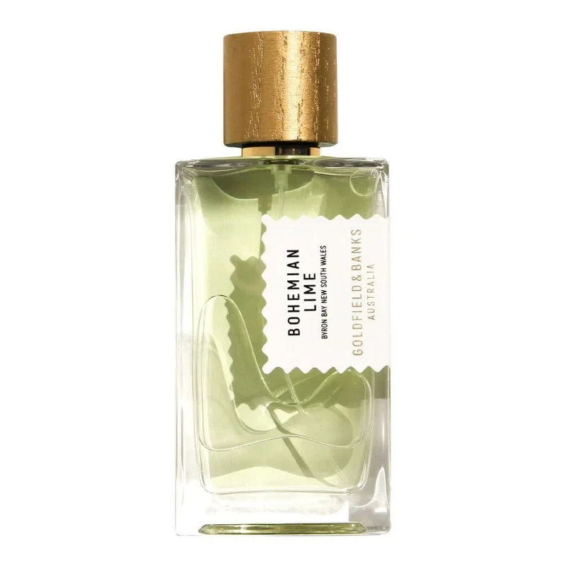 Goldfield & Banks Bohemian Lime manufacturer bottle, linked from the supplied product catalogue.