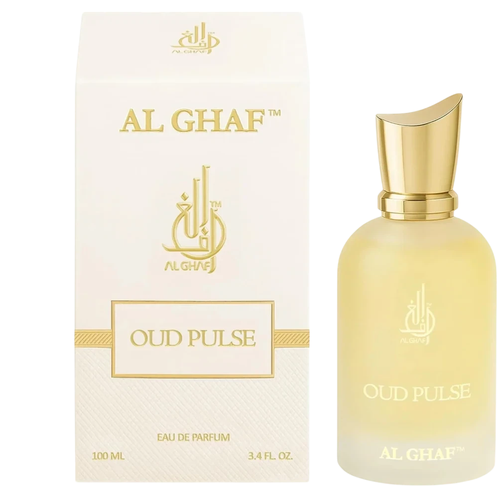 Al Ghaf Oud Pulse manufacturer bottle, linked from the supplied product catalogue.