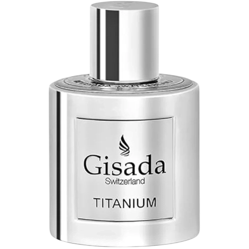 Gisada Titanium Aromatic Woody Ambery manufacturer bottle, linked from the supplied product catalogue.