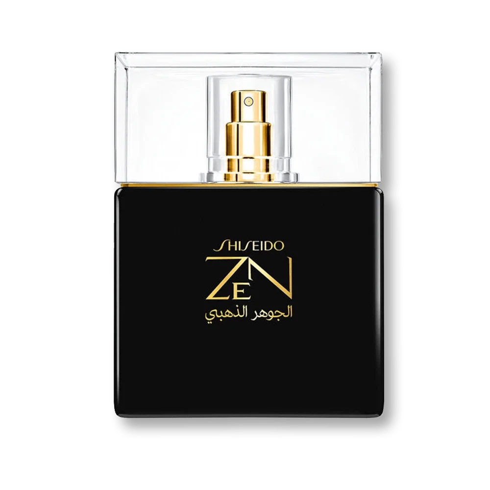 Shiseido ZEN GOLD ELIXIR manufacturer bottle, linked from the supplied product catalogue.