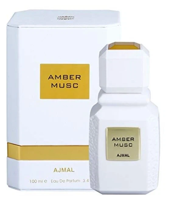 Ajmal Amber Musc & Women manufacturer bottle, linked from the supplied product catalogue.