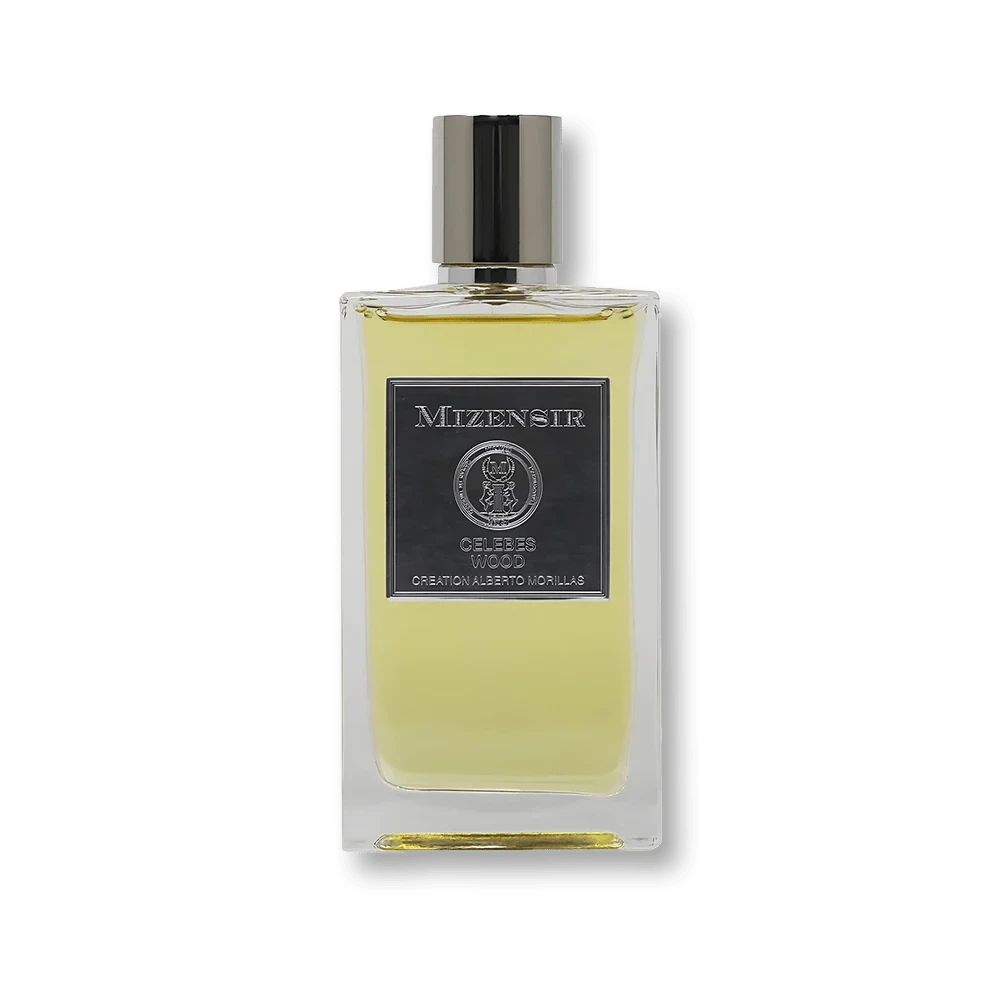 Mizensir Parfums Celebes Wood manufacturer bottle, linked from the supplied product catalogue.