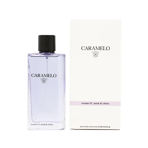 Caramelo Woman #2 Musk & Citrics manufacturer bottle, linked from the supplied product catalogue.