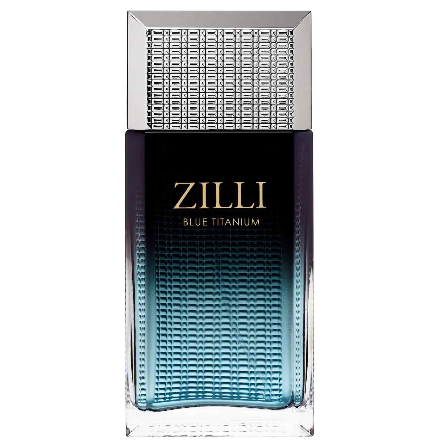 Zilli Blue Titanium manufacturer bottle, linked from the supplied product catalogue.
