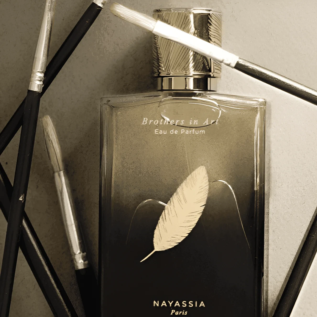 Nayassia Brothers In Art manufacturer bottle, linked from the supplied product catalogue.