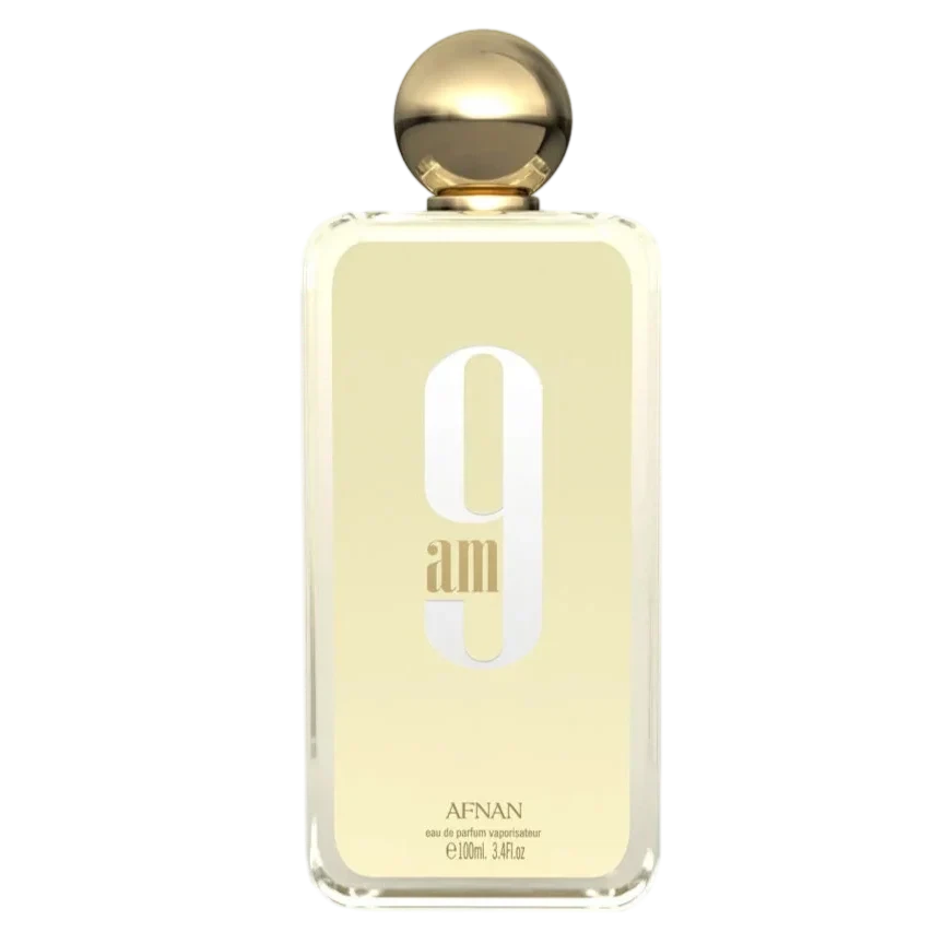 Afnan 9 AM Edition manufacturer bottle, linked from the supplied product catalogue.