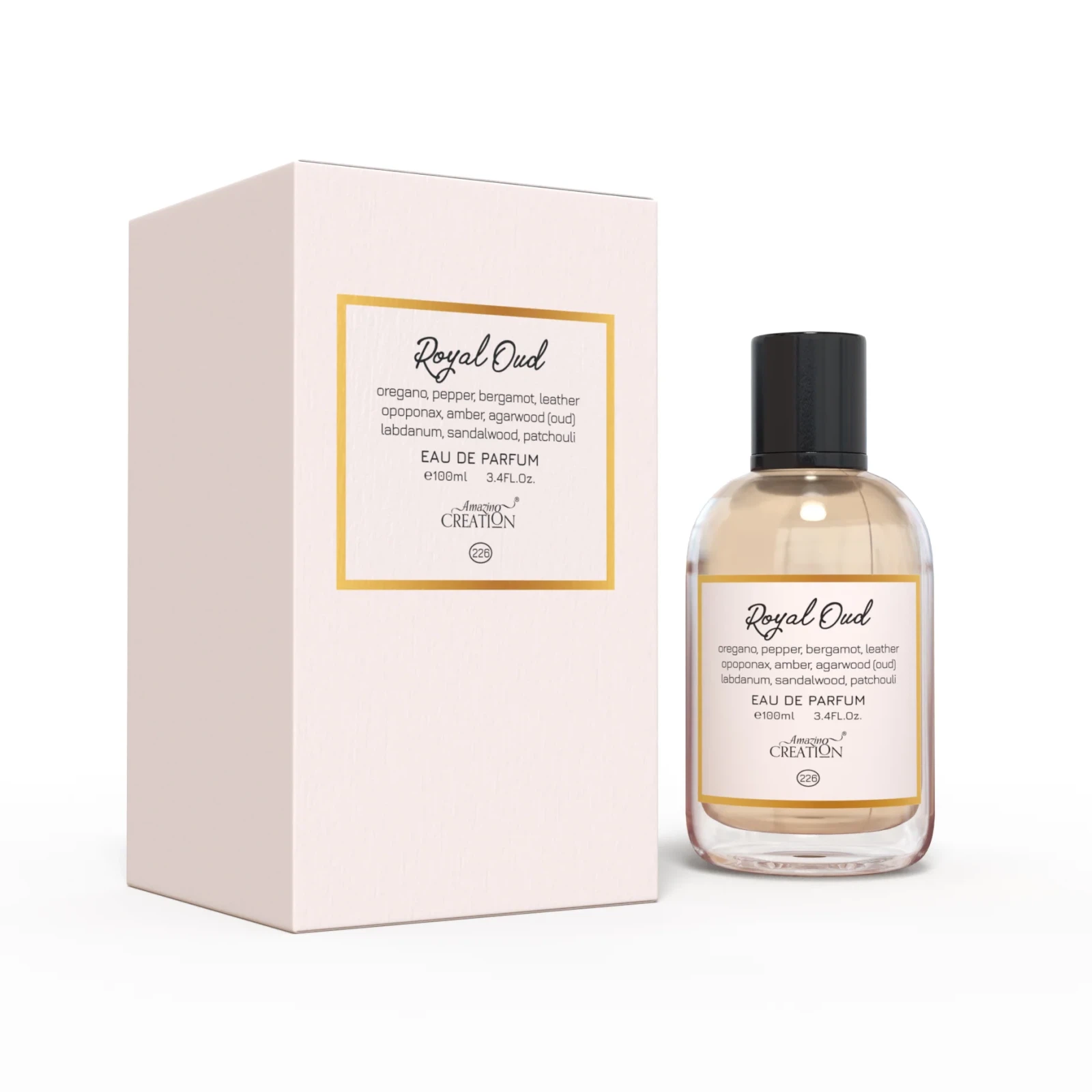 Amazing Creation Royal Oud PFB 226 manufacturer bottle, linked from the supplied product catalogue.