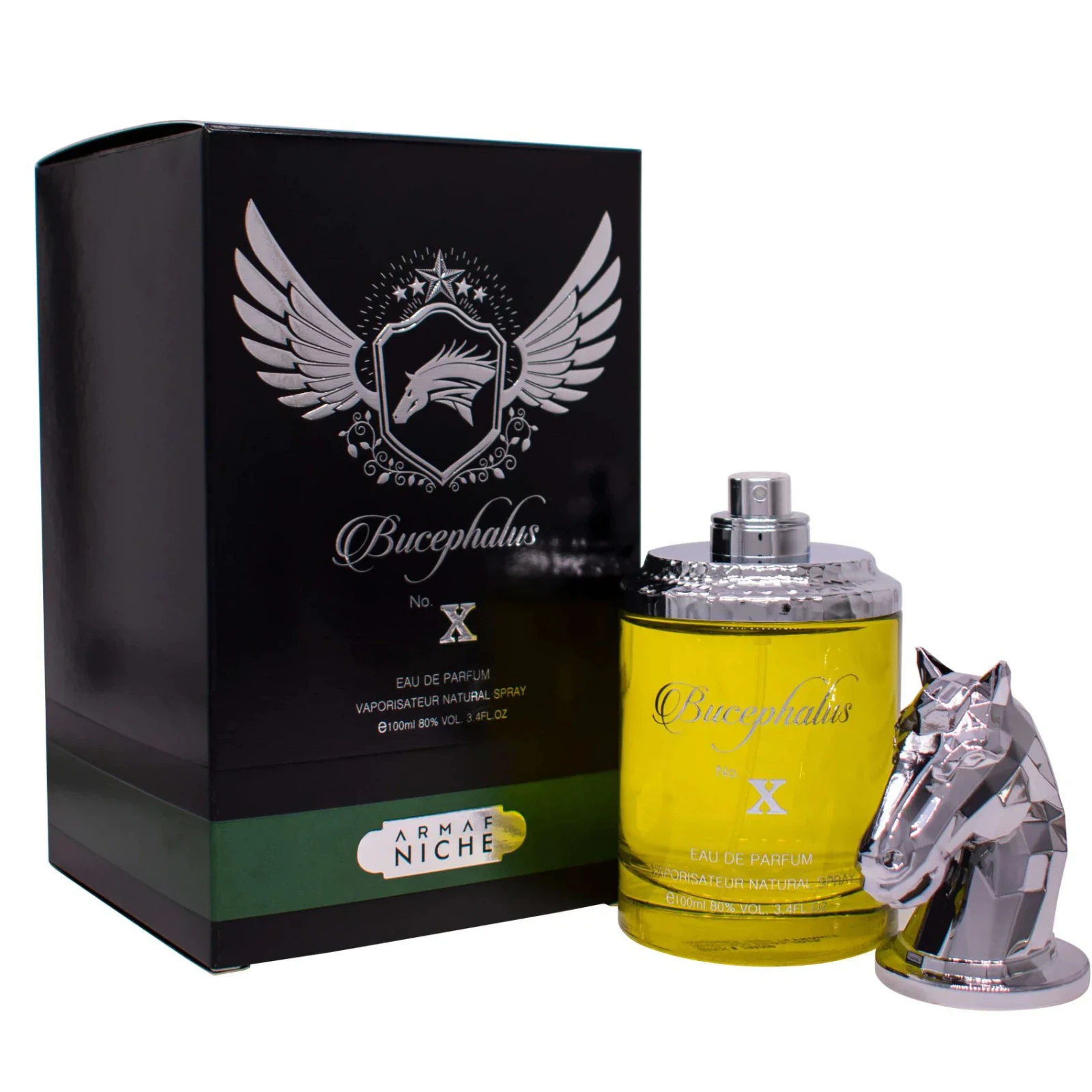 Armaf Niche Bucephalus No. X manufacturer bottle, linked from the supplied product catalogue.
