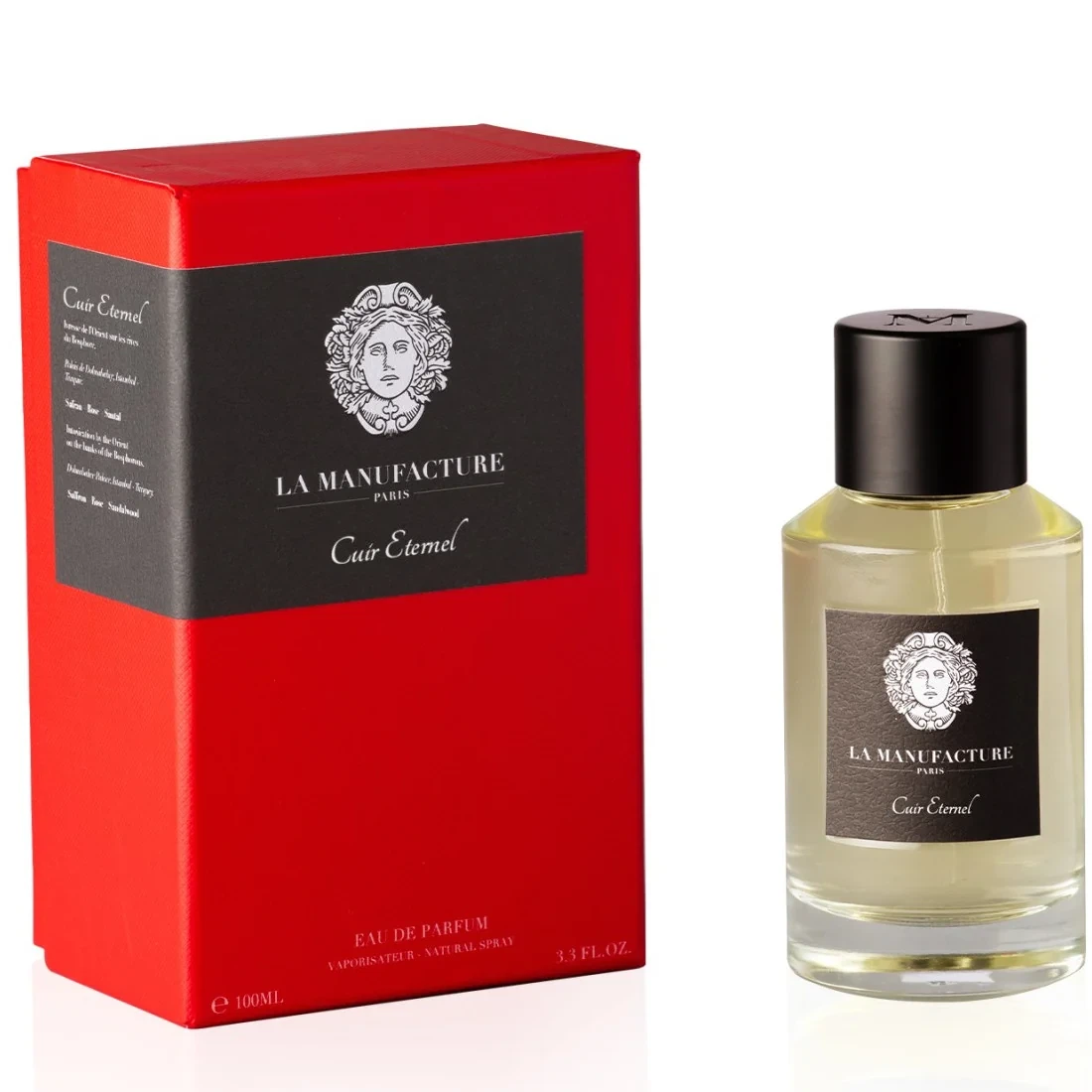 La Manufacture Cuir Eternel manufacturer bottle, linked from the supplied product catalogue.