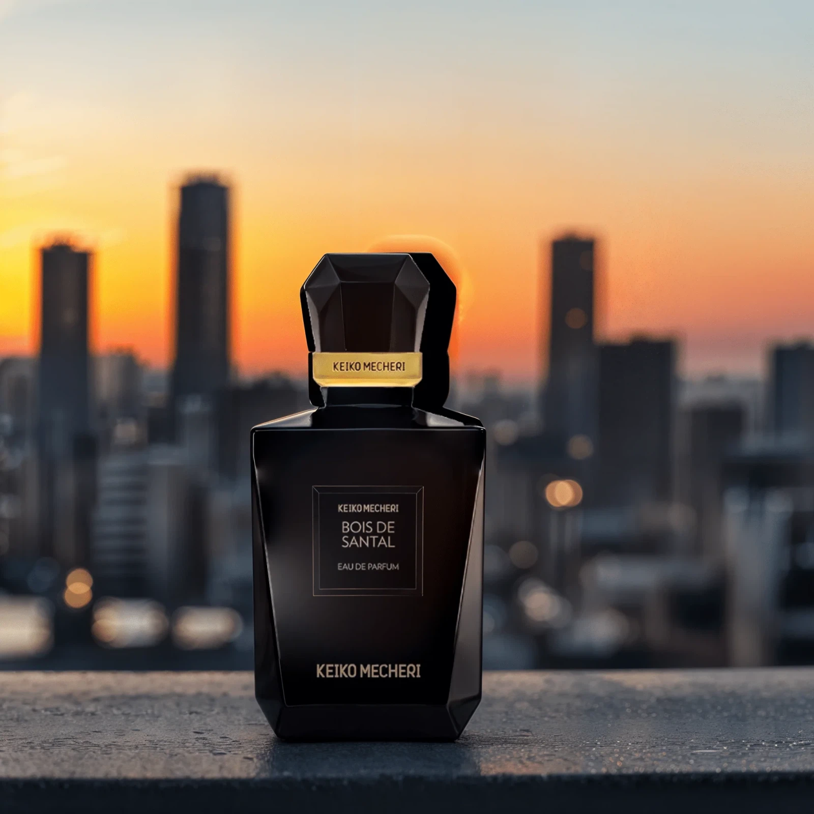 Keiko Mecheri Santal manufacturer bottle, linked from the supplied product catalogue.