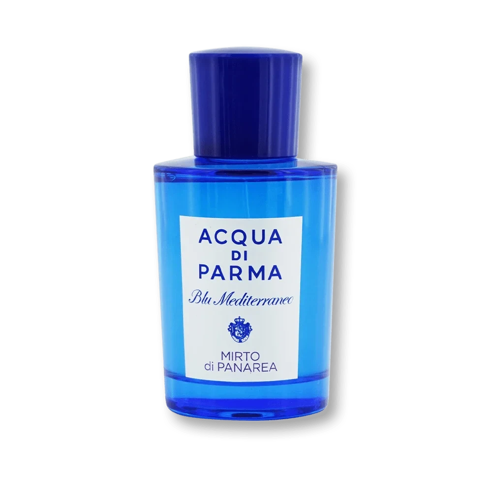 Acqua di Parma Blu Mediterraneo Mirto Di Panarea manufacturer bottle, linked from the supplied product catalogue.