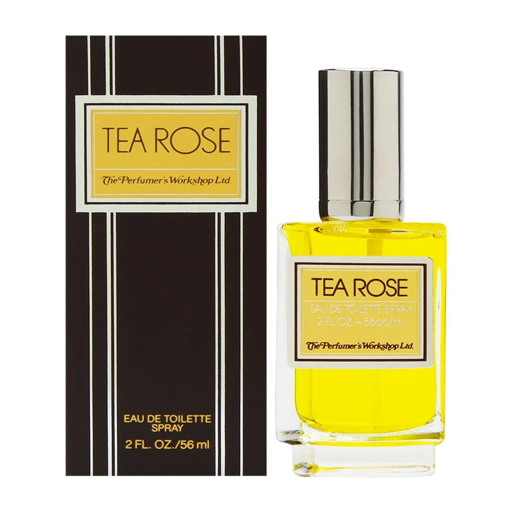 The Perfumer's Workshop Tea Rose manufacturer bottle, linked from the supplied product catalogue.