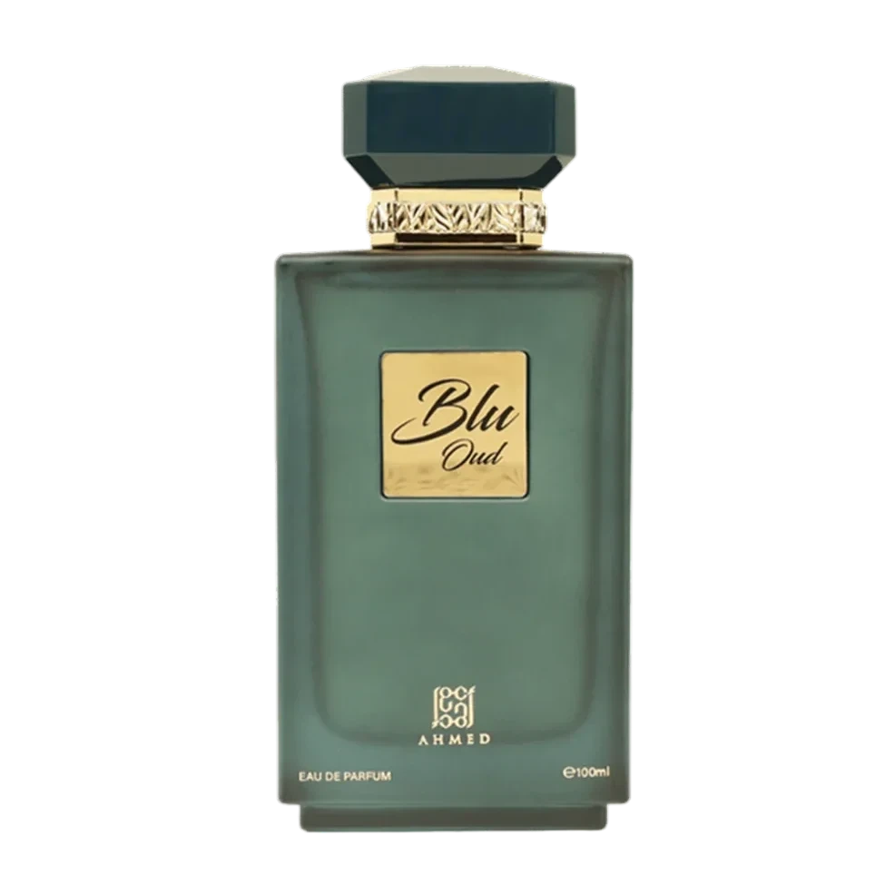 Ahmed Al Maghribi Blu Oud manufacturer bottle, linked from the supplied product catalogue.
