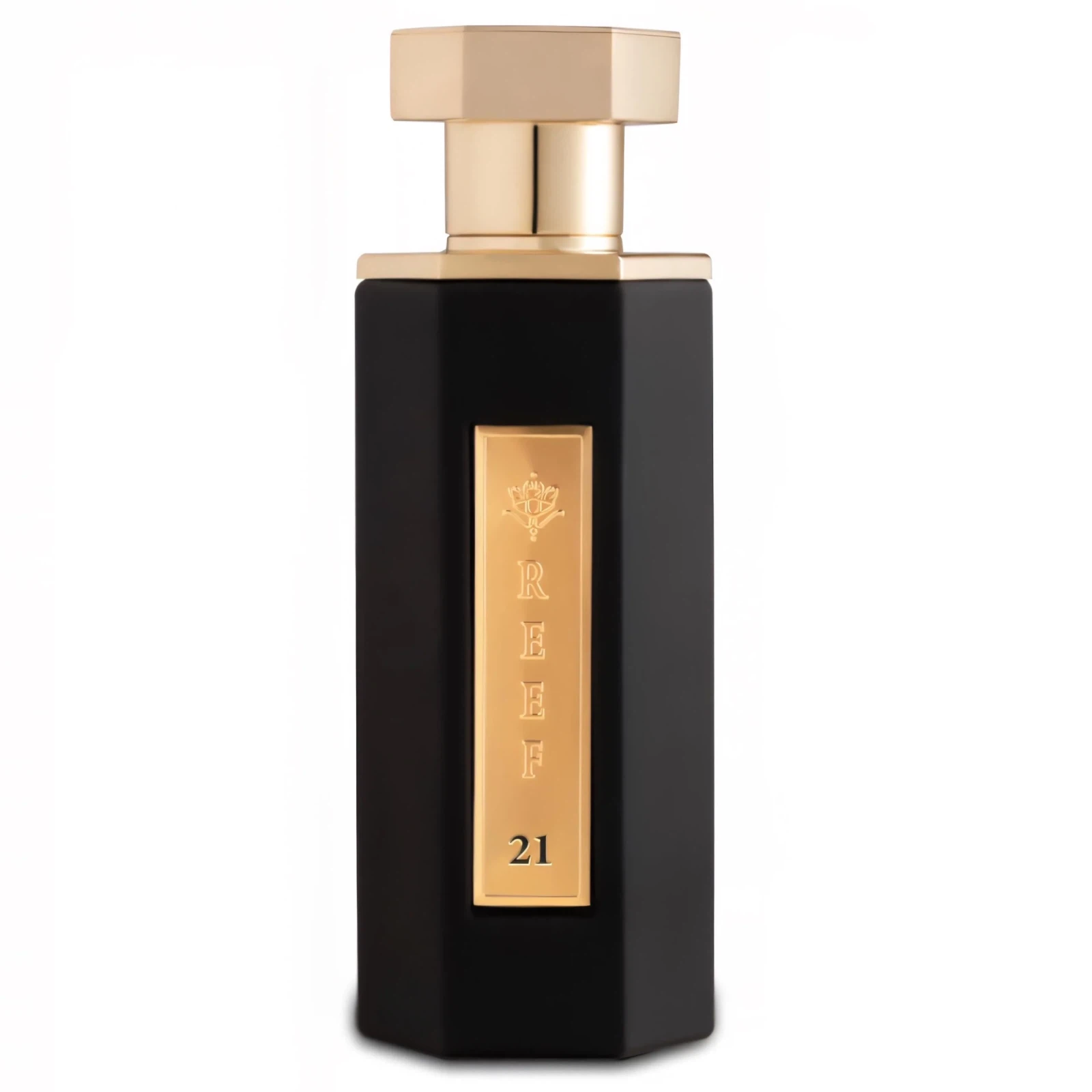 Reef 21 Parfum Woody Fruity manufacturer bottle, linked from the supplied product catalogue.