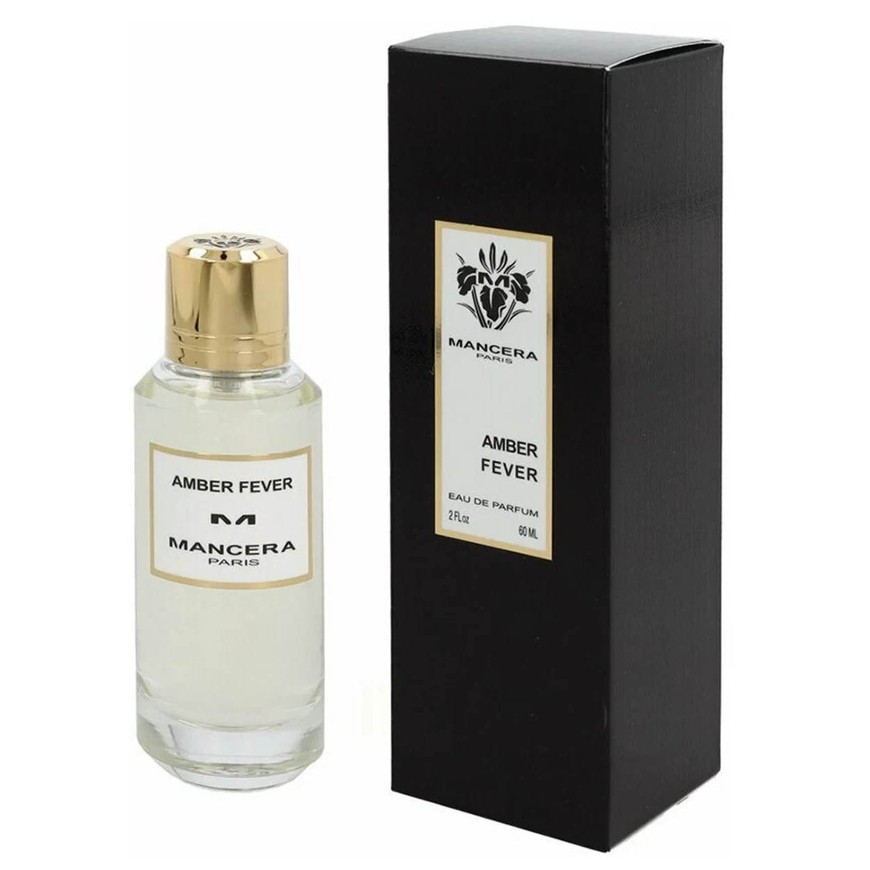 Mancera Amber Fever Oriental Vanilla manufacturer bottle, linked from the supplied product catalogue.
