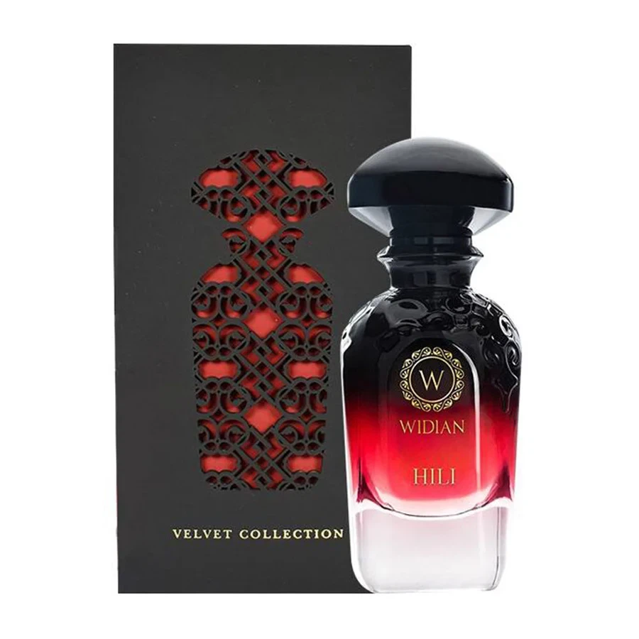Widian Aj Arabia Velvet Collection Hili Parfum manufacturer bottle, linked from the supplied product catalogue.