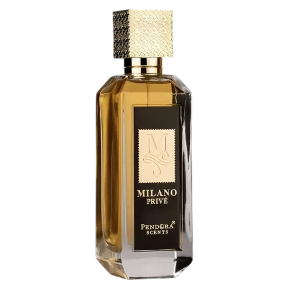 Pendora Scents Milano Prive manufacturer bottle, linked from the supplied product catalogue.