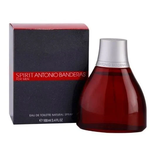 Antonio Banderas SPIRIT manufacturer bottle, linked from the supplied product catalogue.