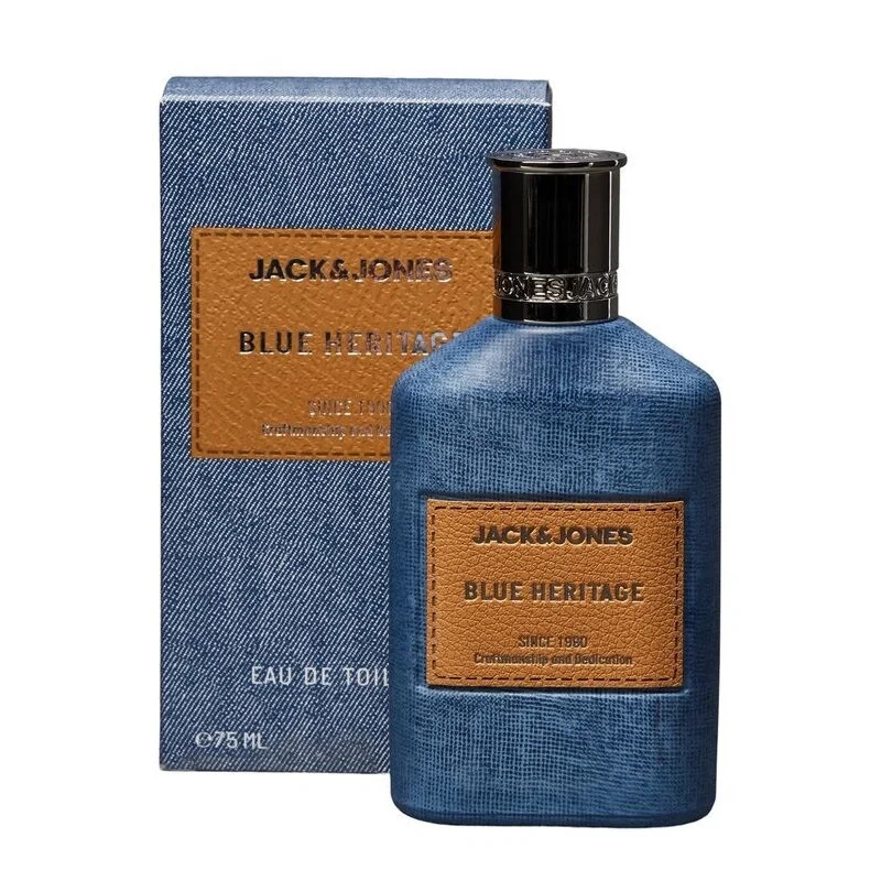 Jack & Jones Blue Heritage manufacturer bottle, linked from the supplied product catalogue.