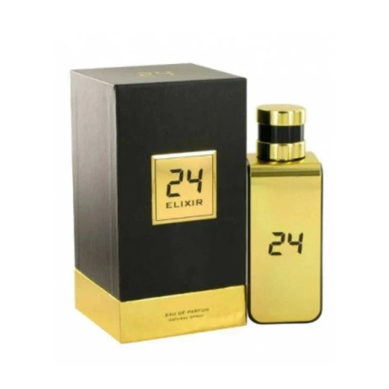 Scentstory 24 ELIXIR GOLD manufacturer bottle, linked from the supplied product catalogue.